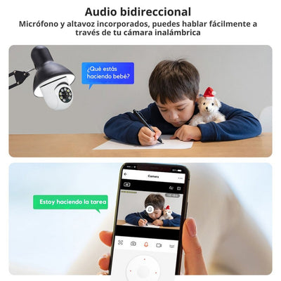 Cámara Foco WiFi con Visión Panorámica 360°