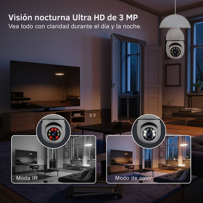 Cámara Foco WiFi con Visión Panorámica 360°