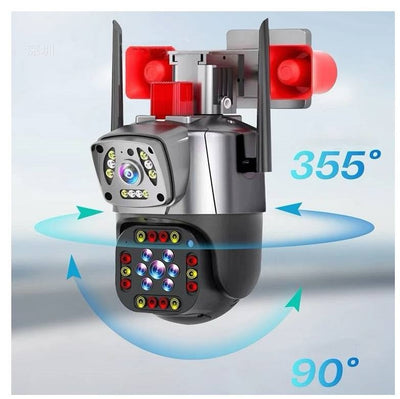 CAMARA WIFI PARA EXTERIOR DOBLE LENTE CON DOBLE BOCINA