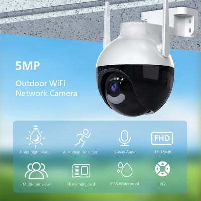 CAMARA WIFI PARA EXTERIOR TIPO DOMO 4MPX ICSEE