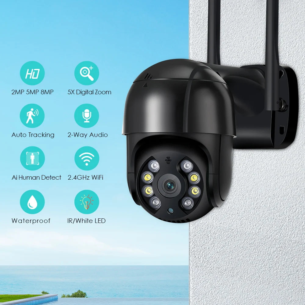 CAMARA WIFI PARA EXTERIOR 2MPX CON ALARMA ICSEE