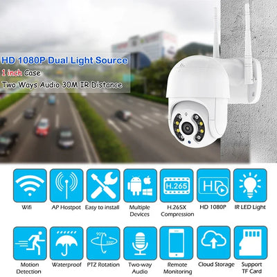 CAMARA WIFI PARA EXTERIOR 2MPX CON ALARMA YOOSE