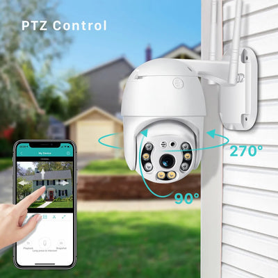 CAMARA WIFI PARA EXTERIOR 4MPX CON ALARMA ICSEE