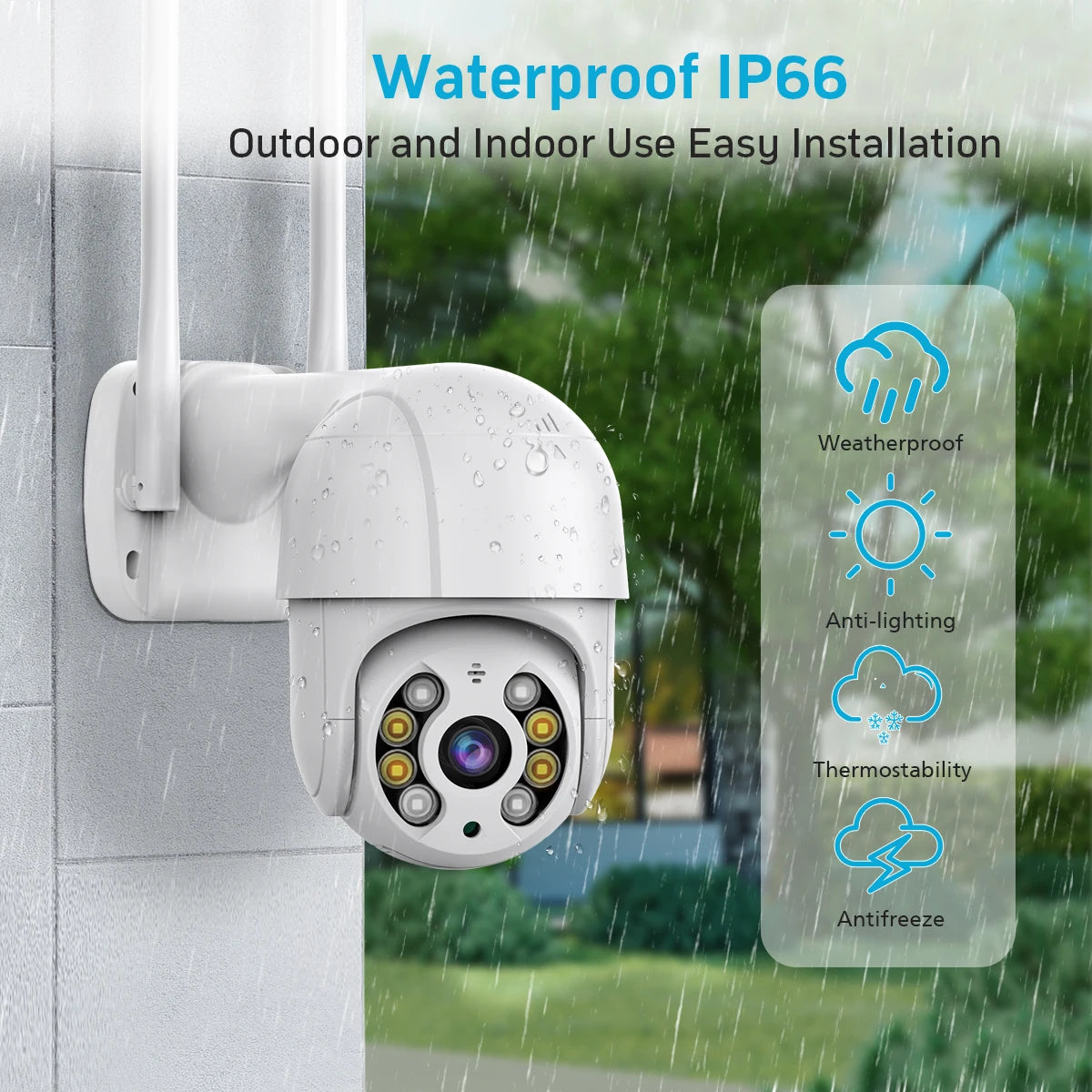 CAMARA WIFI PARA EXTERIOR 2MPX CON ALARMA ICSEE